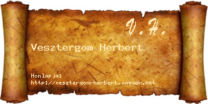 Vesztergom Herbert névjegykártya
